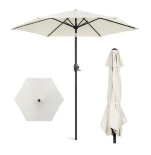 Outdoor Market Patio Umbrella,&nbsp;7.5ft, Cream