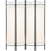 4-Panel Folding Privacy Screen Room Divider Decoration Accent, 6ft. Appears New