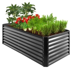 Outdoor Metal Raised Garden Bed for Vegetables, Flowers, Herbs - 6x3x2ft