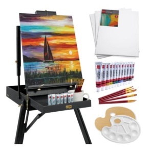 Portable Wooden French Easel, Black