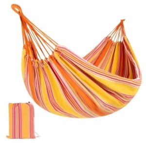 2-Person Brazilian-Style Double Hammock w/ Portable Carrying Bag, Sunset