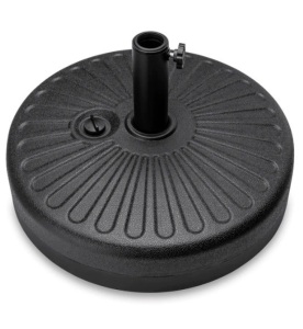 Plastic Patio Umbrella Base Pole Holder Accessory w/ Adjustable Knob, Appears New