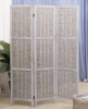 Woven 3-Panel Wood Room Divider, Appears New, Retail 125.99