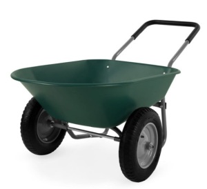 Dual-Wheel Wheelbarrow Garden Cart 