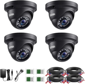 ZOSI 4 Pack 1080P 2.0MP 1920TVL HD-TVI Security Cameras Outdoor Indoor 80ft Night Vision. NEW