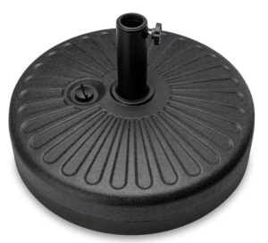 Plastic Patio Umbrella Base Pole Holder Accessory w/ Adjustable Knob