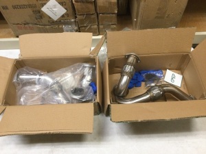 Lot of (2) New Turbocharger Y-Pipe Up Pipe Kits For Ford 6.0L 2003-2007 Powerstroke Diesel