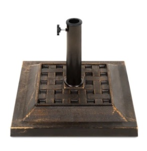 26lb Steel Square Patio Umbrella Base Stand