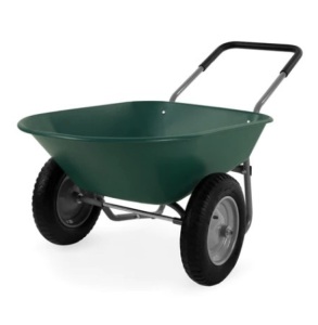 Dual-Wheel Wheelbarrow Garden Cart