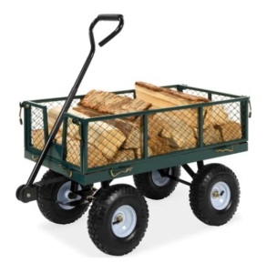 Steel Garden Utility Cart Wagon, Green