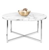 Round Coffee Table, 36in, Chrome