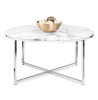 Round Coffee Table, 36in, Chrome