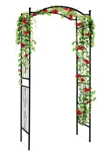 Steel Garden Arch Arbor Trellis for Climbing Plants - 92in