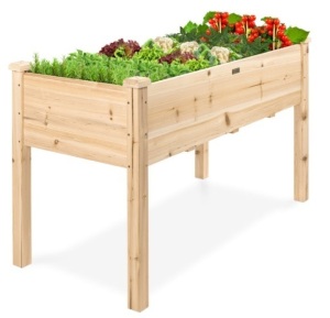 Raised Garden Bed, Elevated Wood Garden Planter Stand, 48x24x30 In.