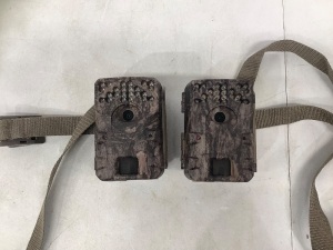 Lot of (2) Moultrie Trail Cameras, Untested, E-Commerce Return, Retail 159.98