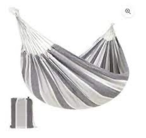 2-Person Brazilian-Style Double Hammock w/ Carrying Bag and Steel Stand