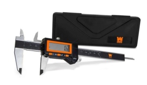 WEN 10764 Electronic 6.1-Inch Stainless Steel Water-Resistant Digital Caliper with LCD Readout and Storage Case, IP54 Rated