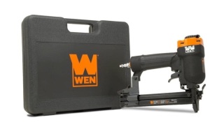 WEN 61711 18-Gauge 3/8-Inch to 1-Inch Air-Powered 1/4-Inch Narrow Crown Pneumatic Stapler