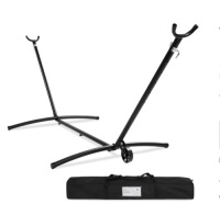 Portable Heavy-Duty Steel Hammock Stand w/ Built-In Wheel, Case - 9ft,APPEARS NEW