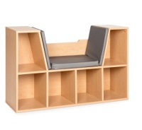 6-Cubbie Kids Bookcase Furniture Accent w/ Cushioned Reading Nook,APPEARS NEW&nbsp;