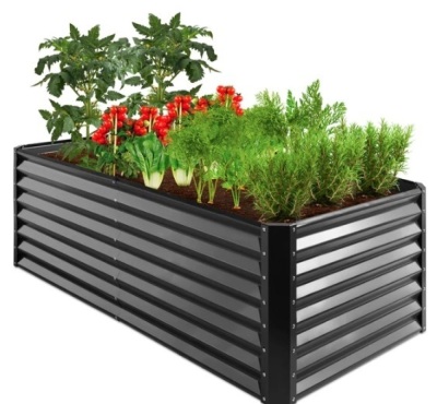 Outdoor Metal Raised Garden Bed for Vegetables, Flowers, Herbs - 6x3x2ft,NEW