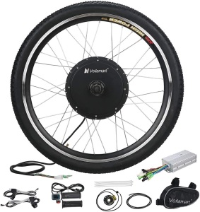 Voilamart Electric Bicycle Wheel Kit 26" Front Wheel 48V 1000W E-Bike Conversion Kit, Cycling Hub Motor with Intelligent Controller and PAS System for Road Bike. Appears New