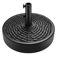 Plastic Faux Wicker Patio Umbrella Base Accessory w/ 2 Adjustment Knobs, Appears New