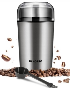 DEKOPRO Electric Coffee Grinder, Powers Up, Appears New, Retail 29.99