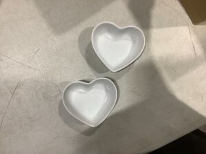 Lot of (4) Heart Shaped Dish Saucers, Set of 10 