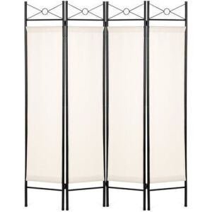 4-Panel Folding Privacy Screen Room Divider Decoration Accent, 6ft 