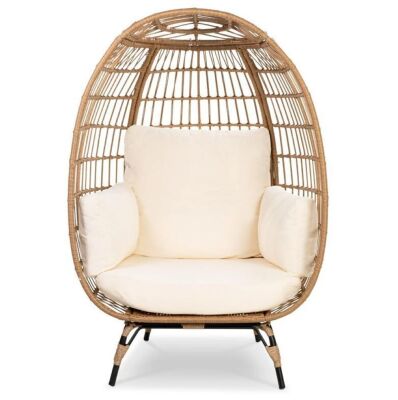 Wicker Egg Chair Oversized Indoor Outdoor Patio Lounger