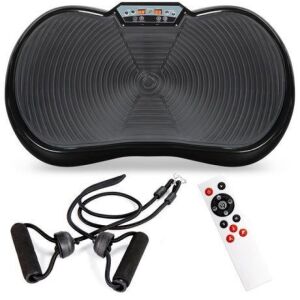 Vibration Plate Exercise Machine Full Body Fitness Platform w/ Bands