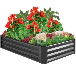 Outdoor Metal Raised Garden Bed for Vegetables, Flowers, Herbs,APPEARS NEW