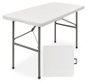 4ft Portable Folding Plastic Dining Table w/ Handle, Lock