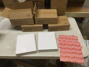 Lot of (4000) Half-Sheet Shipping Labels, 8.5" x 5.5"