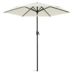 Outdoor Market Patio Umbrella w/ Push Button Tilt, Crank Lift - 7.5ft