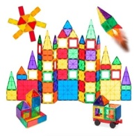 110-Piece Kids Magnetic Tiles STEM Construction Toy Building Block Set