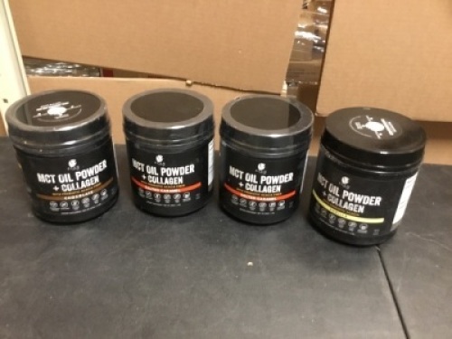Lot of (4)&nbsp;Bean Envy's MCT Oil Powder + Collagen + Prebiotic Acacia Fiber,&nbsp;KETO Friendly Energy Boost - Appear New, &nbsp;(1) Opened