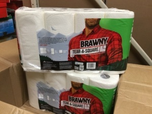 Brawny Tear-A-Square Paper Towels, 16 Rolls - New