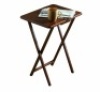 2 Pack Folding TV Tray Table Set, Walnut - Appears New&nbsp;