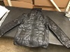 Lot of (4) SOMTHRON Men's Winter Thermal Hooded Puff Parka Jacket Lightweight Zip Up Feather Down, (3)L & (1)XL - Appear New