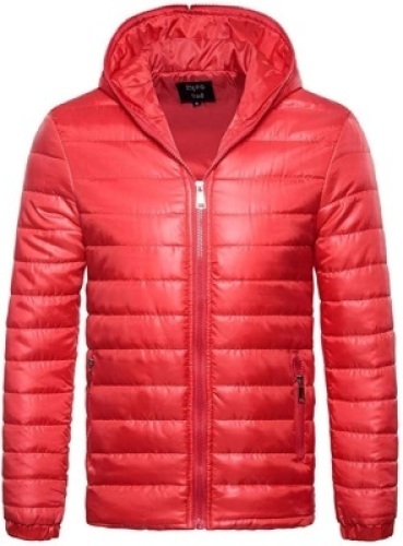 Lot of (3)&nbsp;SOMTHRON Men's Winter Thermal Hooded Puff Parka Jacket Lightweight Zip Up Feather Down, Red, Medium&nbsp;- Appear New