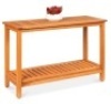 2-Shelf Wooden Console Table Storage Organizer w/ Natural Finish - 48in