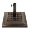 26lb Steel Square Patio Umbrella Base Stand, Basketweave Pattern