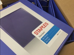 Staples Standard 1" 3-Ring View Binder,APPEARS NEW*****6 IN THE BOX***