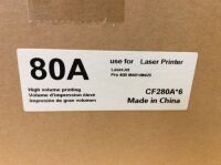 Compatible 6-Pack&nbsp;Black 80A CF280A Toner Cartridge by E4Print for LaserJet Pro 400 M401/M425 - NEW