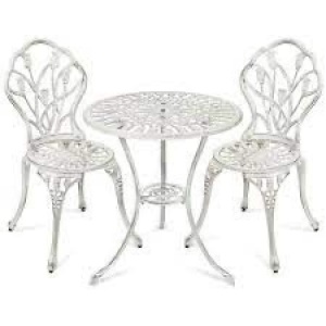 3-Piece Cast Aluminum Patio Bistro Furniture Set