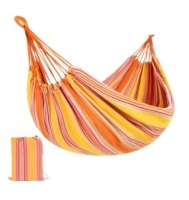 2-Person Brazilian-Style Double Hammock w/ Portable Carrying Bag, Sunset