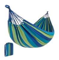 2-Person Brazilian-Style Double Hammock w/ Portable Carrying Bag, Blue