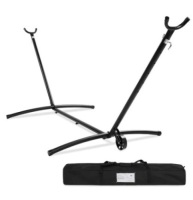 Portable Heavy-Duty Steel Hammock Stand w/ Built-In Wheel, Case,&nbsp;9ft, Black